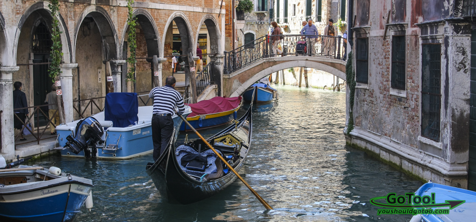 Gondolier Venice Canal Bridge